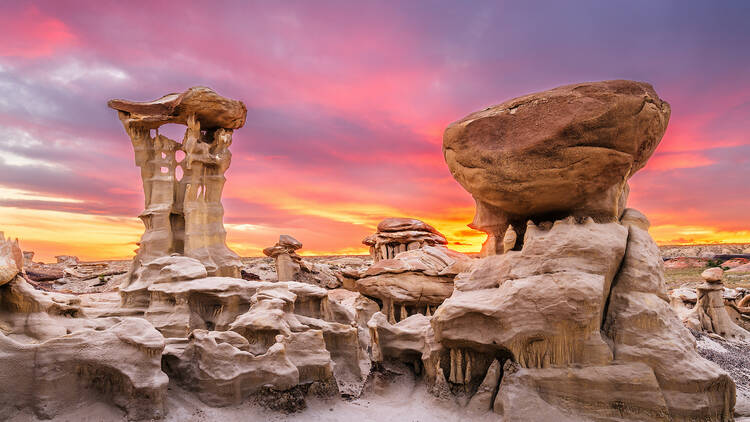 Alien Throne rock formation just after sunset.