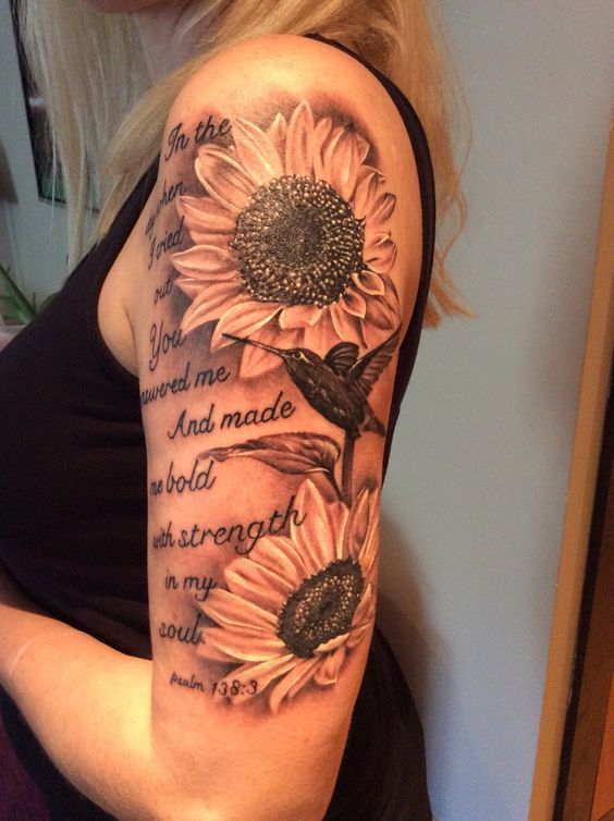 45 Inspirational Sunflower Tattoos  Art and Design