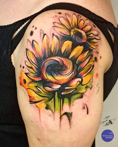 What Is The Meaning Of A Sunflower Tattoo  Psycho Tats