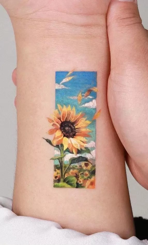 40 Gorgeous Sunflower Tattoo Ideas  Meaning The Trend Spotter