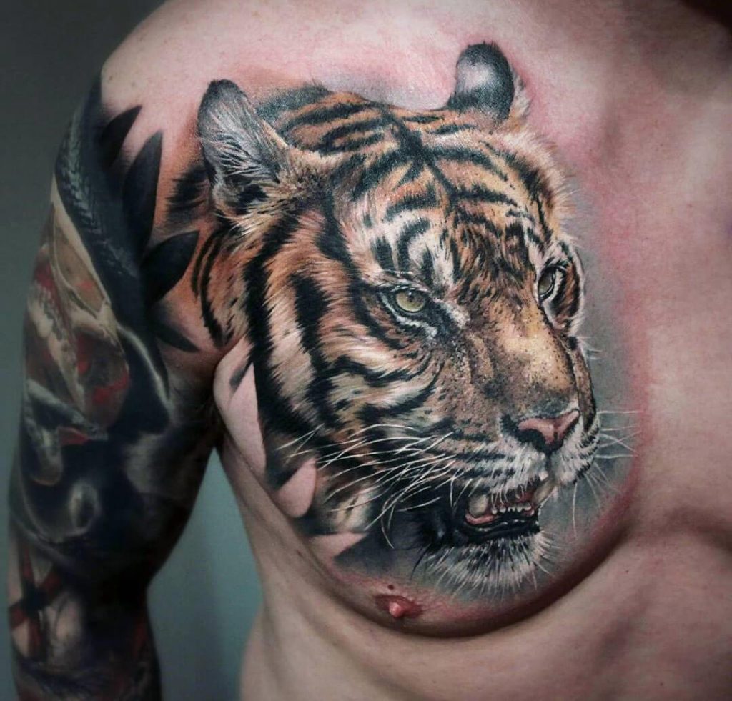 Animal Chest Tattoo