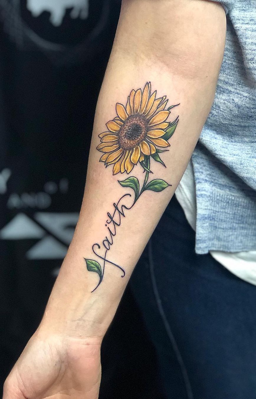 45 Inspirational Sunflower Tattoos  Art and Design