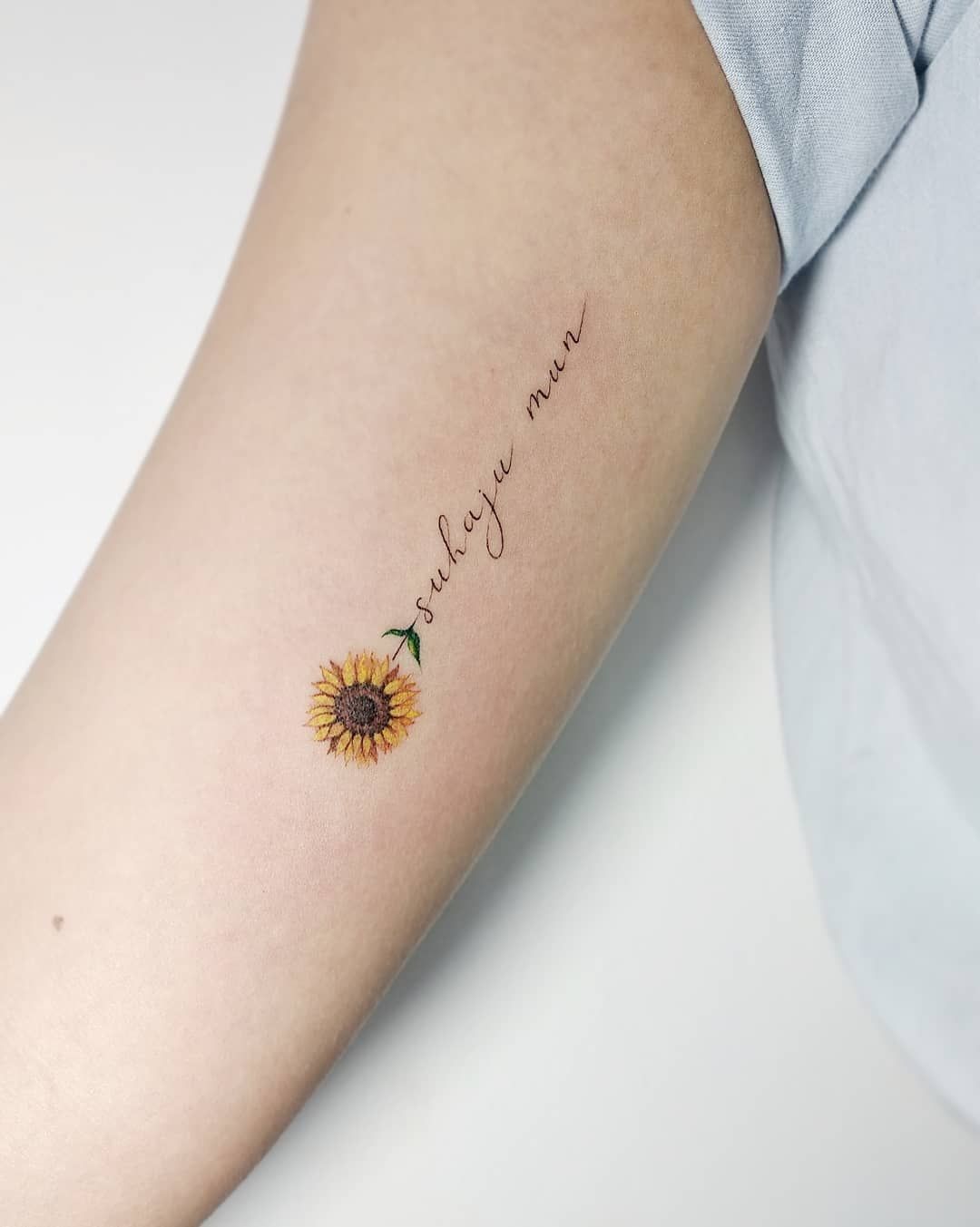 36 Small Sunflower Tattoos Meanings Designs and Ideas  neartattoos