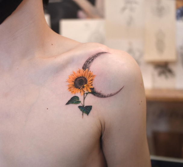 18 Beautiful Sunflower Tattoo Designs For Good Luck  The XO Factor