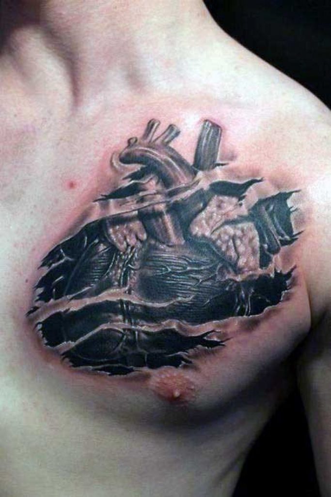 Realistic Chest Tattoos for Men