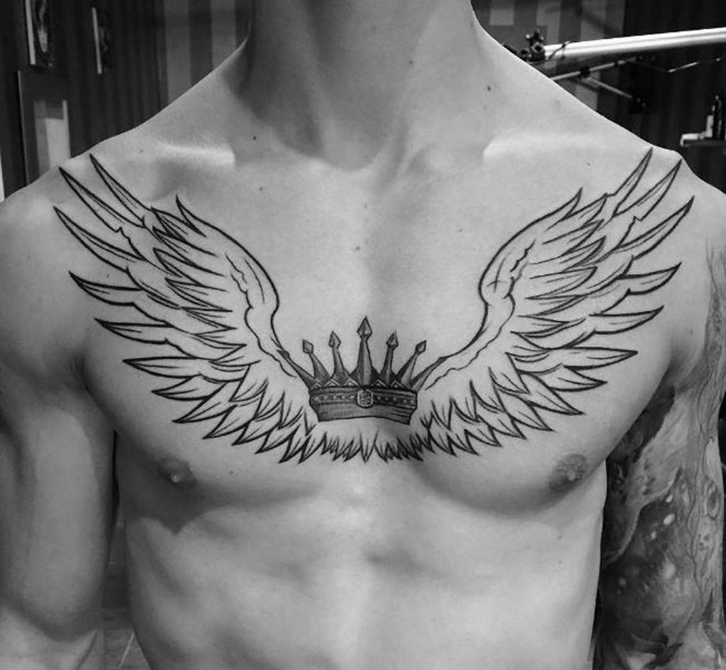 Wing Chest Tattoo