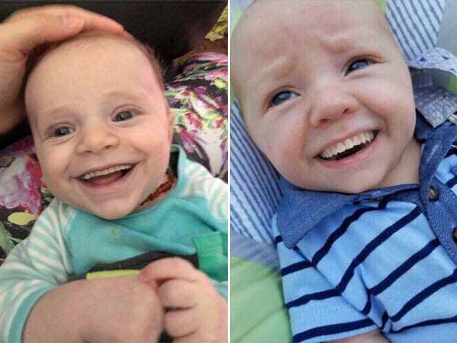 Babies with adult teeth look terrifying.