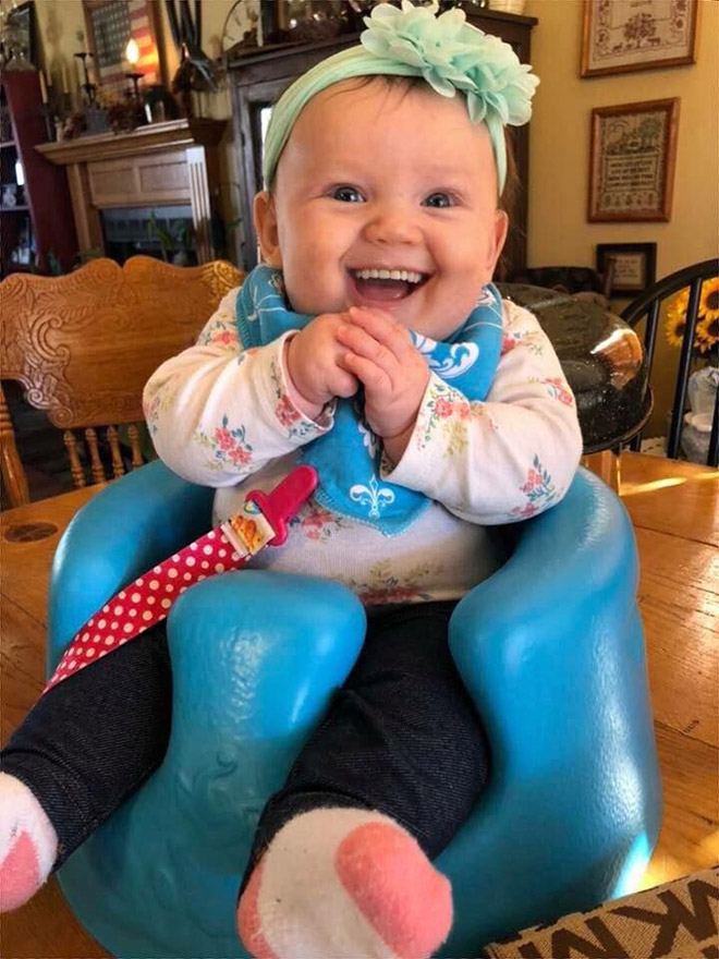 Babies with adult teeth look terrifying.