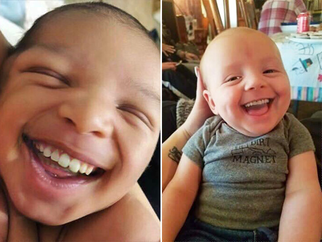 Babies with adult teeth look terrifying.