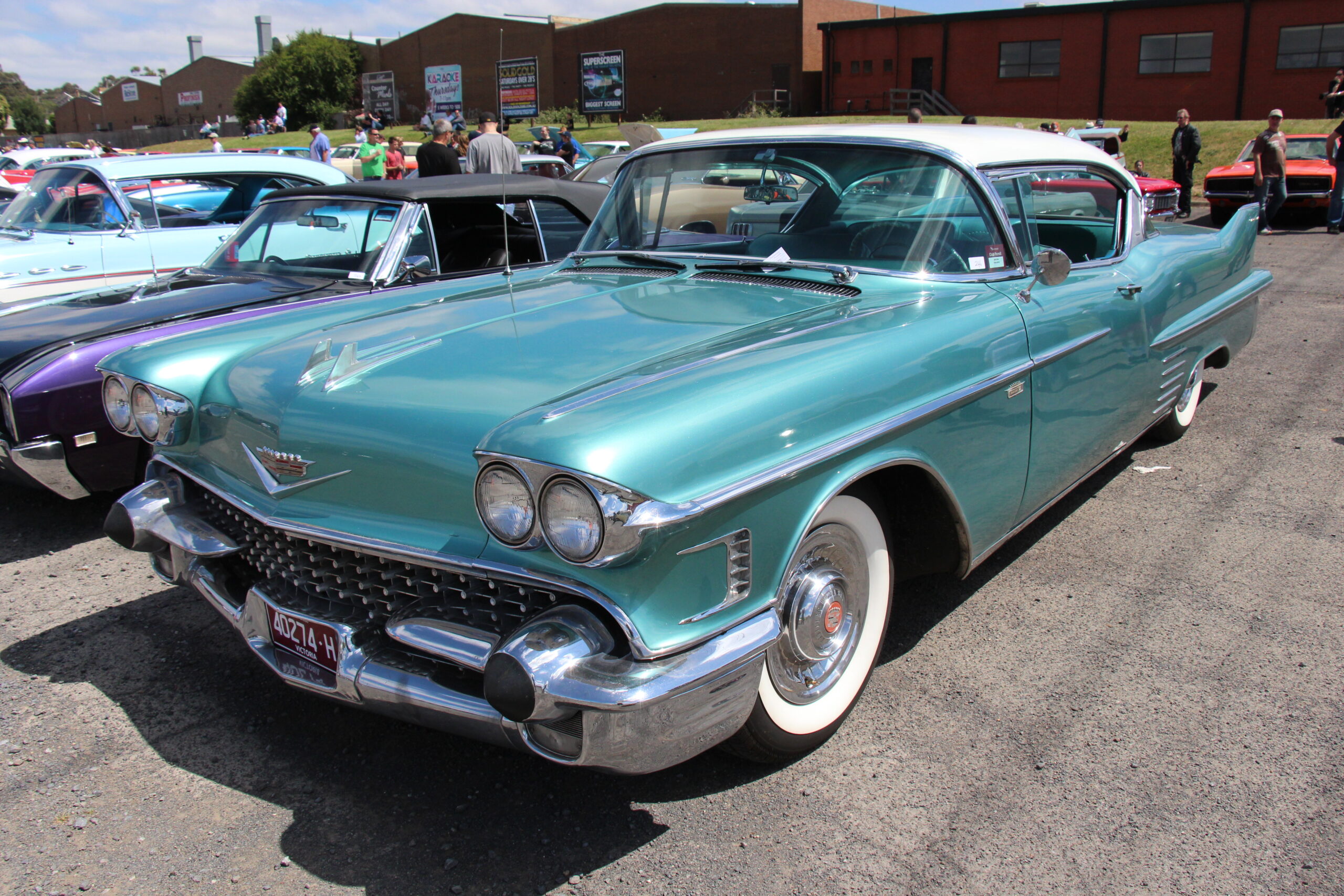 lamtac close up of the classic supercar cadillac series convertible with extremely rare turquoise color the car that changed world history 652e6739ca835 Close-Up Of The Classic Supercar 1958 Cadillac Series 62 Convertible With Extremely Rare Turquoise Color, The Car That Changed World History